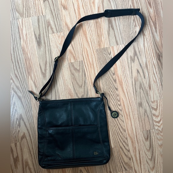 THE SAK Leather Crossbody Purse Black - Picture 2 of 5